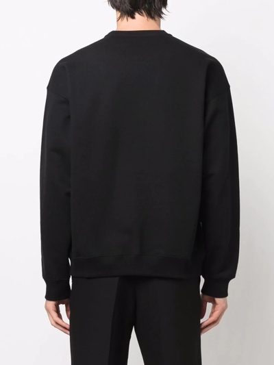 Shop Versace Logo-print Sweatshirt In Schwarz