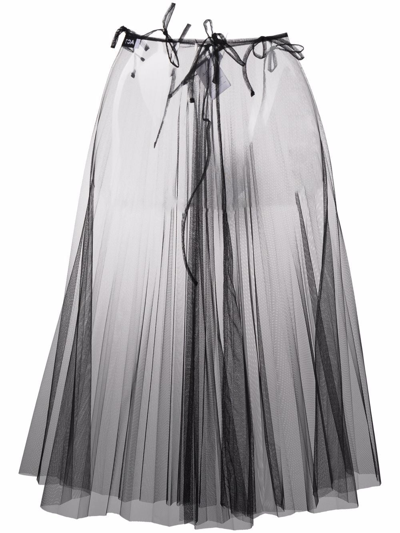 Shop Act N°1 Pleated Tulle Skirt In Schwarz