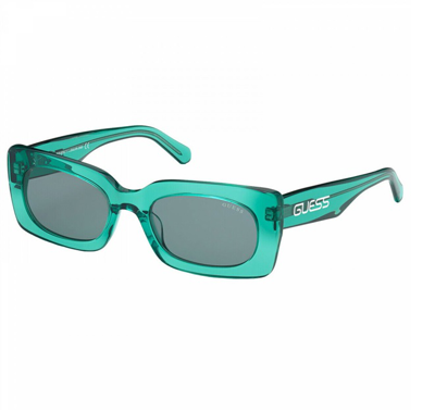 Shop Guess X J Balvin Grey Rectangular Unisex Sunglasses Gu8225  X J Balvin 95n 53 In Green,grey