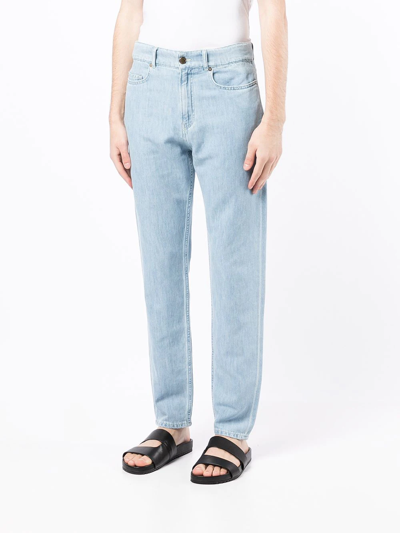 Shop Agnona High-rise Straight-leg Jeans In Blue