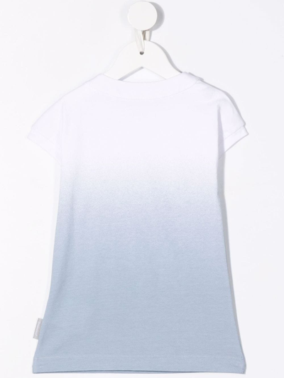 Moncler Gradient-effect T-shirt Dress In Blue