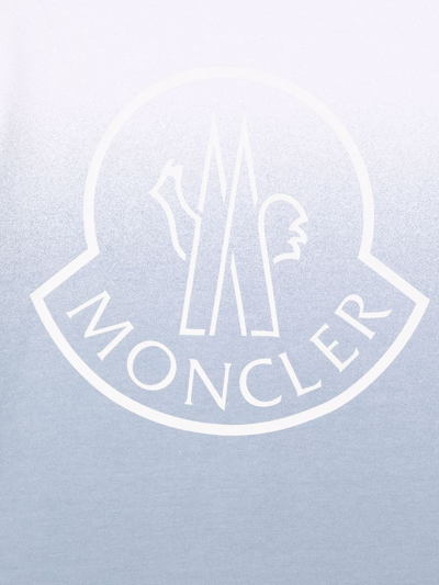 Moncler Gradient-effect T-shirt Dress In Blue