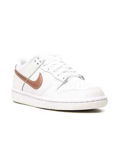 Shop Nike Dunk Low "white/metallic Red Bronze" Sneakers