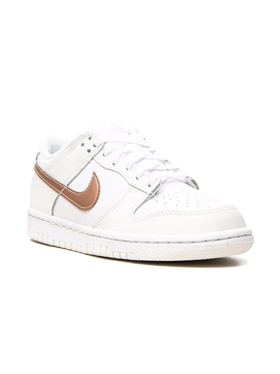 Nike Dunk Low "white/metallic Red Bronze" Sneakers In White