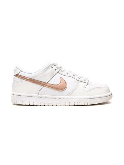 Nike Dunk Low "white/metallic Red Bronze" Sneakers In White