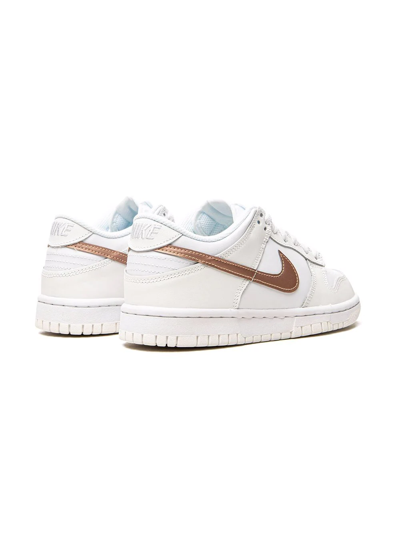 Nike Dunk Low "white/metallic Red Bronze" Sneakers In White