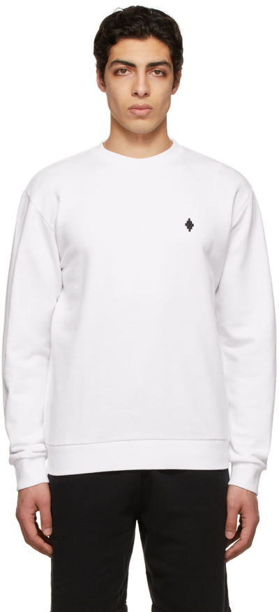 Shop Marcelo Burlon County Of Milan White Cross Sweatshirt In Black