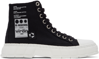 Shop Viron Black Recycled Canvas 1982 Sneakers In 990 Black