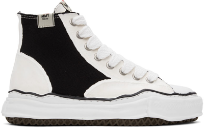 Shop Miharayasuhiro Black & White Peterson High-top Sneakers In Blk/wht