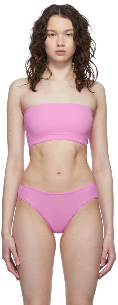 Pink Fits Everybody Bandeau Bra In Neon Orchid