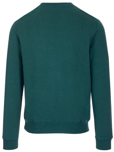 Shop Apc A.p.c. Men's Green Cotton Sweatshirt