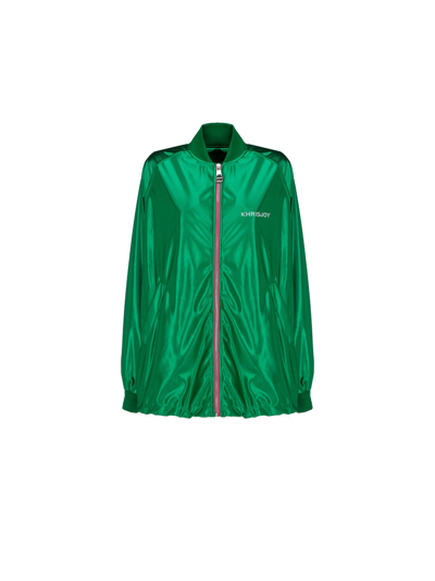 Shop Khrisjoy Women's Green Other Materials Outerwear Jacket