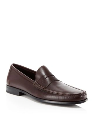Shop Ferragamo Marco Penny Loafers In Hickory