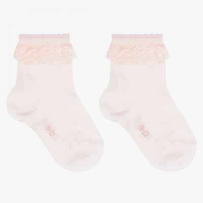 Shop Falke Girls Pink Cotton Lisle Socks