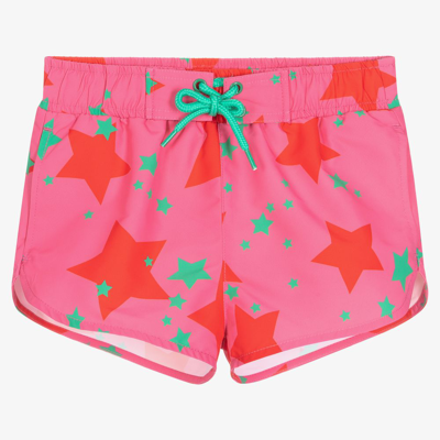 Shop Stella Mccartney Kids Girls Pink Swim Shorts