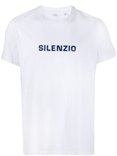 Shop Aspesi `silenzio` T-shirt In Bianco