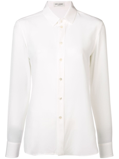 Shop Saint Laurent Camicia Jeans In White