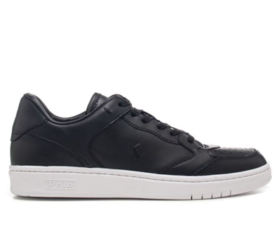 Shop Polo Ralph Lauren Polo Court Lux Sneakers In Black