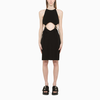 Shop Bottega Veneta Black Cut-out Mini Dress