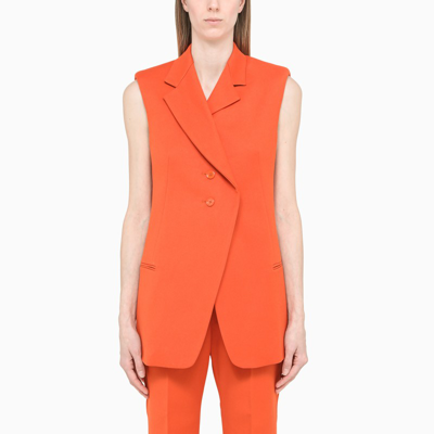 Shop Sportmax Orange Biacco Vest