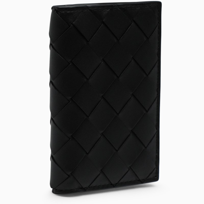 Shop Bottega Veneta Black Maxi Intrecciato Card Holder