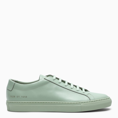 Shop Common Projects Mint Green Achilles Sneakers