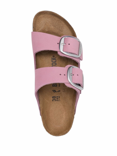 Birkenstock Arizona Big Buckle Nubuck Sandals In Pink