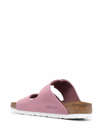Birkenstock Arizona Big Buckle Nubuck Sandals In Pink