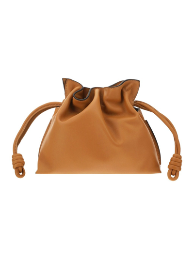 Shop Loewe Flamenco Mini Clutch In Brown