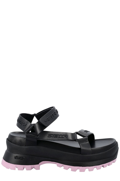 Shop Stella Mccartney Trace Open Toe Sandals In Black