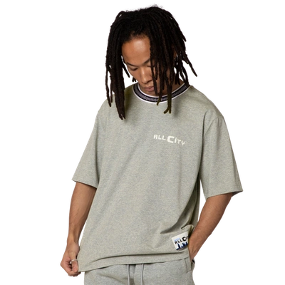 Shop All City By Just Don Mens  T-shirt In Grey/grey