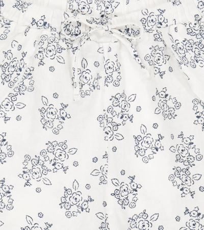 The New Society Atenea Linen Shorts In Roses Print