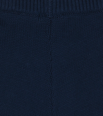 Shop The New Society Easy Cotton Rib-knit Shorts In 04 Navy