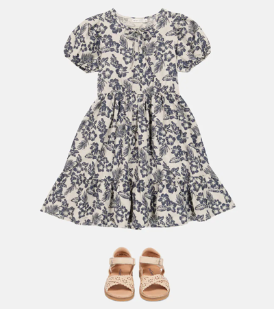Shop The New Society Hibiscus Floral Linen And Cotton Dress In Hibiscus Girl