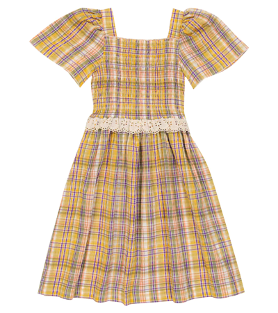 The New Society Andrea Checked Seersucker Dress In Multicolor Check