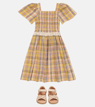 The New Society Andrea Checked Seersucker Dress In Multicolor Check