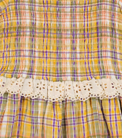 The New Society Andrea Checked Seersucker Dress In Multicolor Check