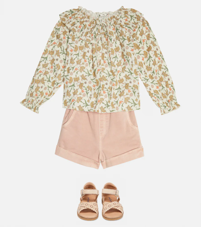 The New Society Indiana Olivia Floral Cotton Muslin Blouse In Indiana Print