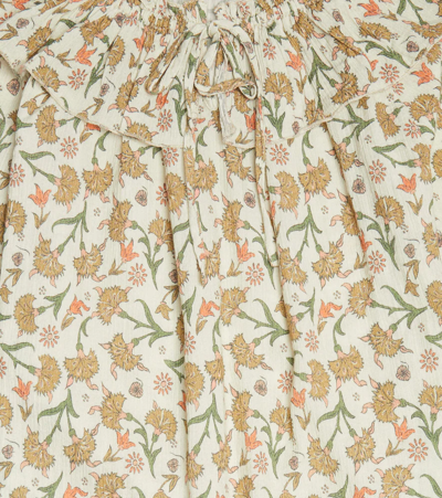 The New Society Indiana Olivia Floral Cotton Muslin Blouse In Indiana Print