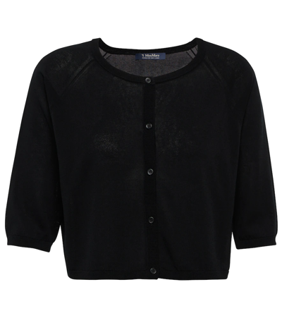 Shop 's Max Mara Santos Cotton-blend Cardigan In Black