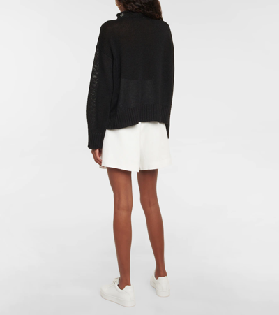 Shop 's Max Mara Pitti Linen Sweater In Nero