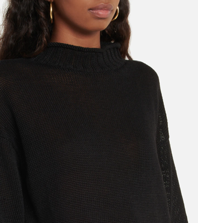 Shop 's Max Mara Pitti Linen Sweater In Nero