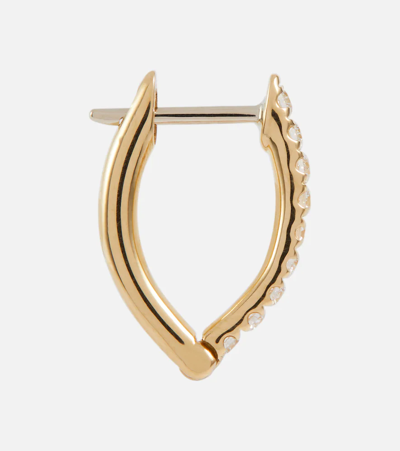 Shop Melissa Kaye Cristina Small 18kt Gold Earrings With Diamonds