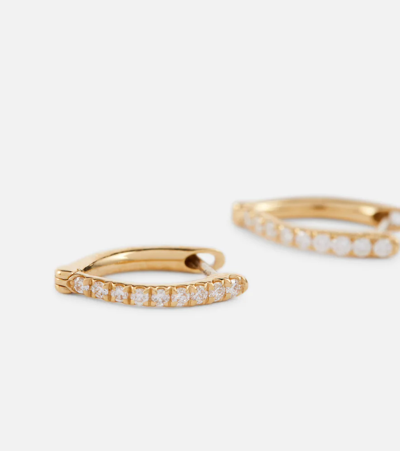 Shop Melissa Kaye Cristina Small 18kt Gold Earrings With Diamonds