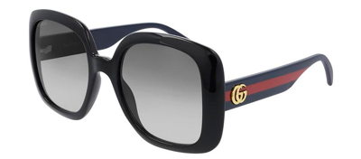 Shop Gucci Gg0713s 001 Butterfly Sunglasses In Grey
