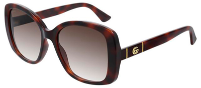 Shop Gucci Gg0762s 002 Butterfly Sunglasses In Brown