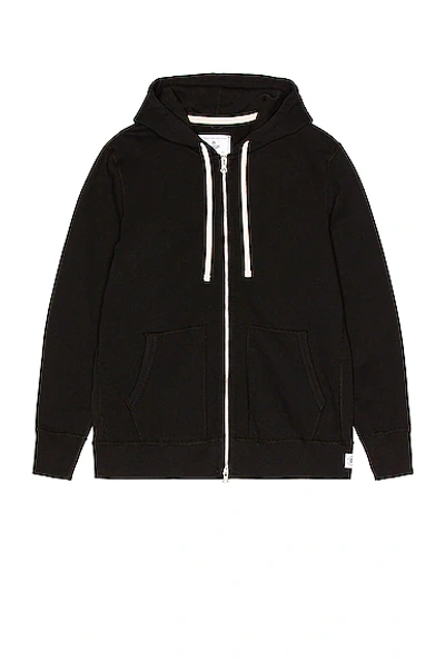 Shop Reigning Champ Full Zip Hoodie In Black