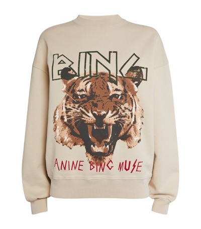 Shop Anine Bing Tiger Sweatshirt In Grey