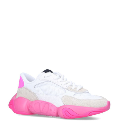 Shop Valentino Bubbleback Sneakers In White