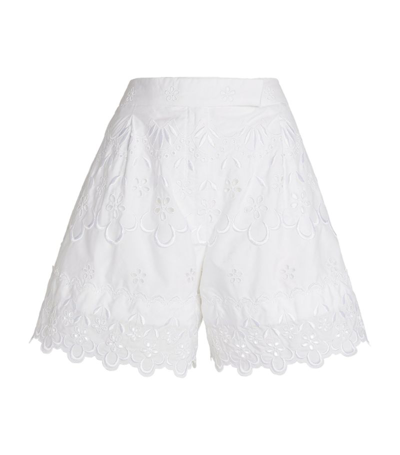 Shop Simone Rocha Broderie Anglaise Shorts In White